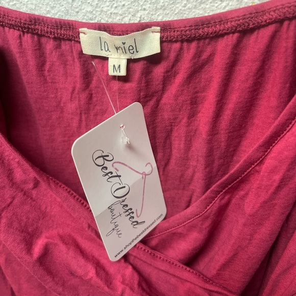 LA MIEL Burgundy Ruched Mini Dress - Picture 3 of 5